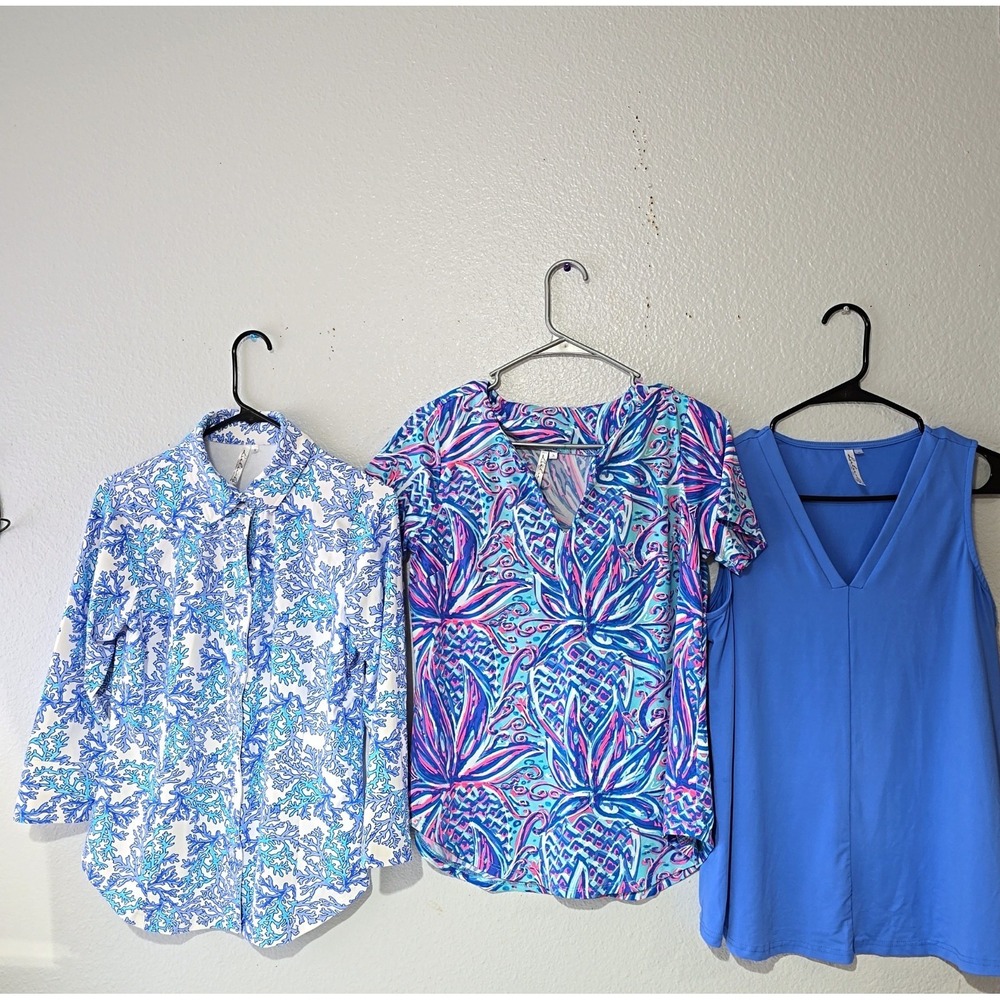 Lot of 3  Lulu-B Women's Small Tunic Summer Top Multicolor